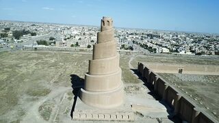 drone footage of the great mosque of samarra | Professional HD Video