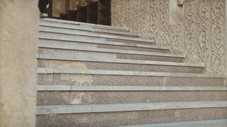 Woman - islamic woman going down the stairs | Trending HD Video