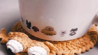 The Cutest Gift Ever! Handmade Scrat Squirrel Coaster for Coffee Lovers