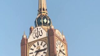 abraj al bait clock tower in mecca | Professional HD Video