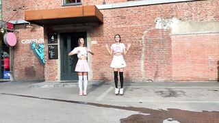 girls dance beautifully to club music