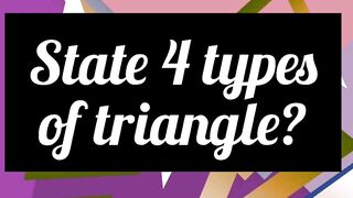 Types of triangles ????????@Funtime24
