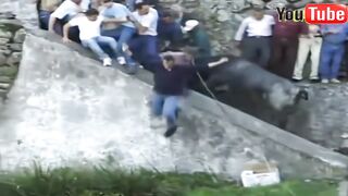 Best funny videos 2023 Most awesome bullfighting festival funny crazy bull fails P3