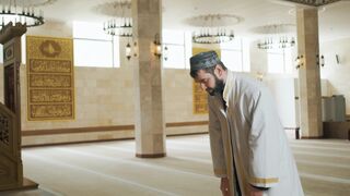 Notes on Being a Man - man praying inside a mosque | Trending HD Video 2