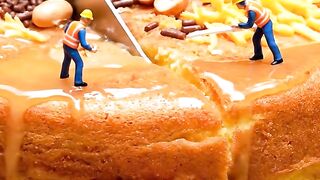 Miniature diorama of sweet martabak