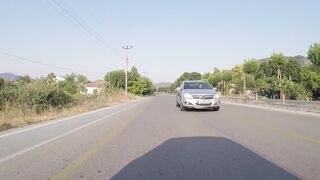 Electric car - car driving on a rural road during summer | Trending HD Video