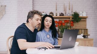 Funnyfuzzy - couple using laptop at home | Trending HD Video