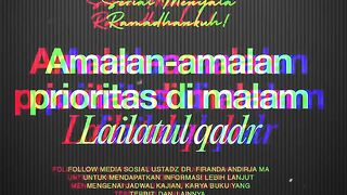 Amalan-amalan prioritas di malam Lailatul Qadr