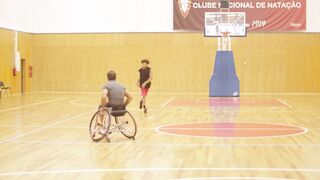 Sport Bike - a man on a wheelchair playing basketball | Trending HD Video
