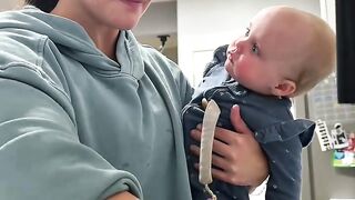 Funny baby reaction!!!