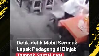 Viral mobil brio hantam lapak Pasar Kaget di Binjai