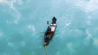 4K resolution - boat in blue river | Trending HD Video