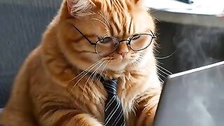 Cat viral video|cat typing on computer||viral Ai Technology Cats Funny video