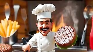 Miniature Chef Cooking || Ai Viral Clips ||#febspotviralvideos