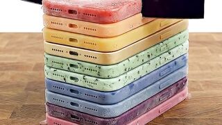 ASMR | Rainbow iPhones Melted Together – Satisfying Tech Art Experiment