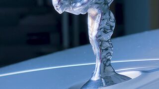 Cartier - close up on spirit of ecstasy on rolls royce hood | Trending HD Video