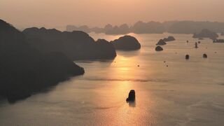 4K resolution - aerial view of ha long bay at sunset | Trending HD Video 2