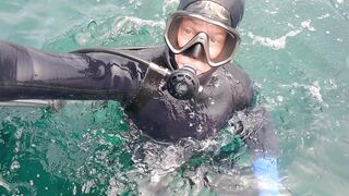 Sports - a diver catching the fish in sea | Trending HD Video