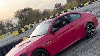 Sports - dramatic red sports car at sunset track | Trending HD Video