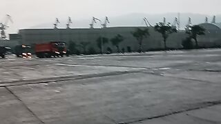 Waiting for the bus to go to work!