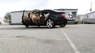 Electric car - black car with doors open | Trending HD Video