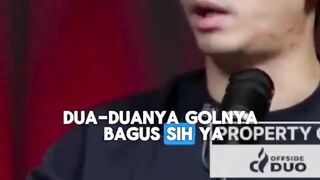 Gol indah atau faktor luck nih? (Sumber: Offside Duo)