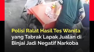 Polres Binjai meralat hasil tes urine pengemudi mobil Honda Brio berinisial M (24) yang menabrak sejumlah lapak di Pasar Kaget Kota Binjai