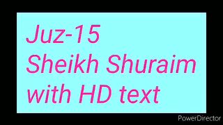 Para 15 Full - Sheikh Saud Al-Shuraim With Arabic Text (HD) - Para 15 Sheikh Al-Shuraim