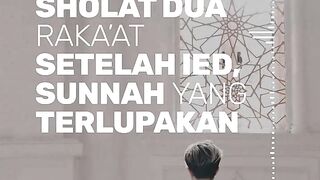 Sering kita sibuk dengan momen setelah Idul Fitri