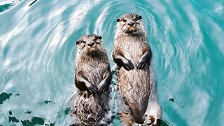 Double the Cuteness! ???? The Most Adorable Otters You’ll See Today!