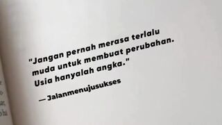 Jangan menunggu waktu tua untuk membuat perubahan