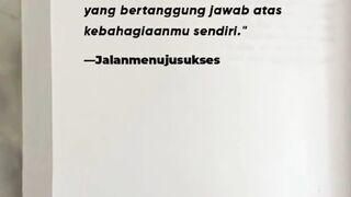 kebahagiaanmu adalah tanggung jawabmu sendiri