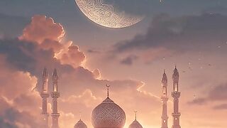 "That curved moon in the sky is saying in your ear, May the tide of happiness come to everyone's hearts today. Many greetings on the holy Eid-ul-Fitr