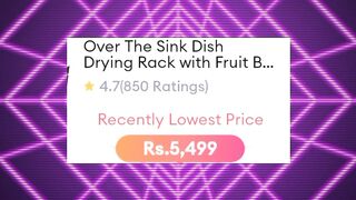 Product Name:  Over The Sink Dish Drying Rack with Fruit Basket Kitchen