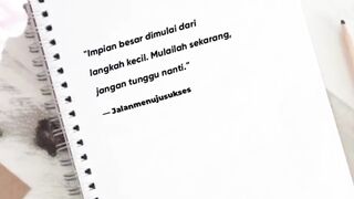mulailah melangkah sedikit untuk menggapai mimpi besarmu