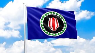 Bandiera di Bougainville. Bandera de Bougainville. Flagge von Bougainville