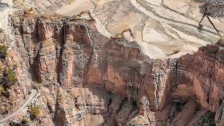 Watch this incredible timelapse of a massive canyon dam