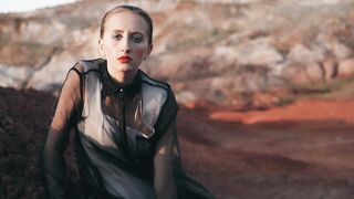 The Shy Snow Woman and the Cursed Ring - a female model looking afar | Trending HD Video