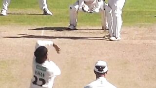 Ishan Kishan bowling in county match