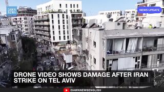 Drone Video Shows Damage After Iran Strike on Tel Aviv | Israel US Conflict Update