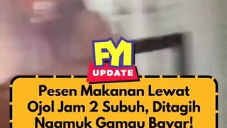 Seorang wanita order makanan tapi tidak mau bayar