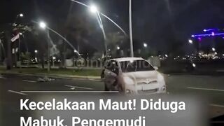 Kecelakaan beruntun terjadi di kawasan PIK pada Senin malam (23/3/2026).