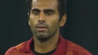 Asif Ali brilliant six over mid wicket of the bowling of Muhammad Ali