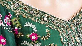 Kashees Green Partywear Dress