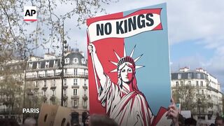 Protesters gather in Paris for 'No Kings' rally against Trump