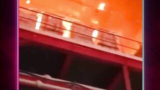 Video dramatis menunjukkan kebakaran besar