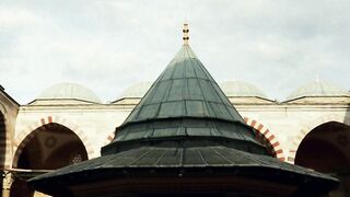 historic ottoman fountain in istanbul courtyard | Professional HD Video