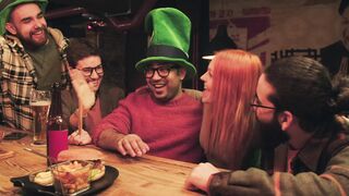 Funnyfuzzy - friends having fun at the bar during saint patrick s day | Trending HD Video