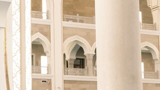 peaceful prayer inside grand mosque | Professional HD Video