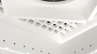 modern mosque interior with geometric designs | Professional HD Video